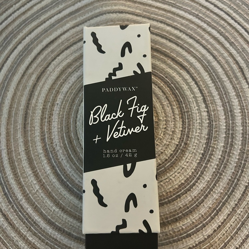 NIB paddywax black fig and‎ vetiver hand cream